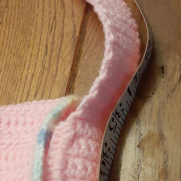 Pink handmade knit purse - Picture 7 of 7